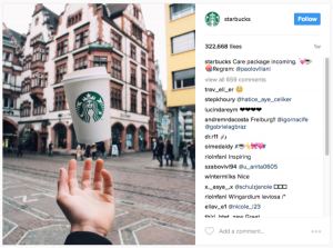 Quảng cáo của Stabucks trên Instagram