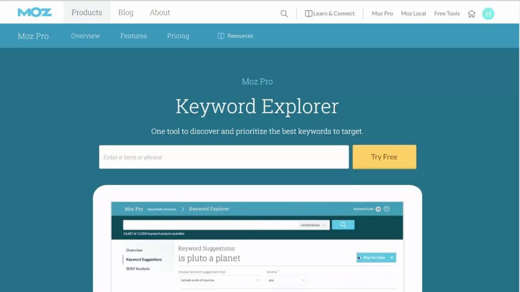 SEO với Moz pro