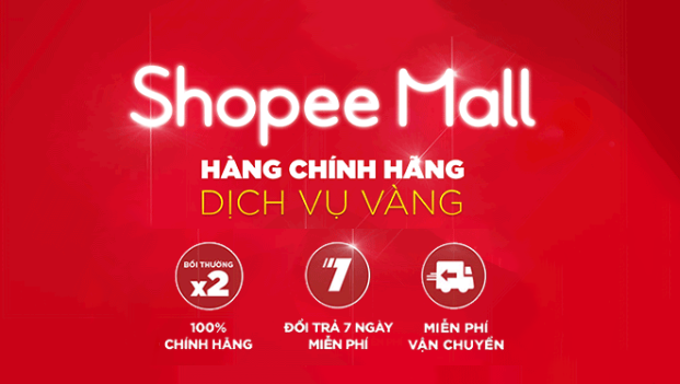 Shopee Mall chỉ chuyên tập trung các thương hiệu hàng chính hãng