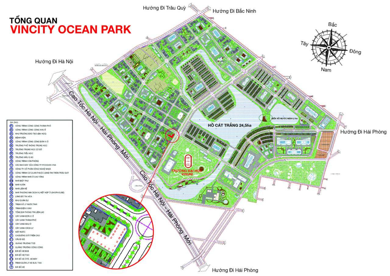 Vị trí giao thông thuận lợi của VinCity Ocean Park Gia Lâm