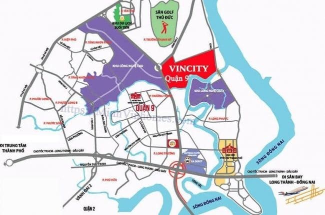 Mặt bằng tổng thể VinCity quận 9 TP.Hồ Chí Minh