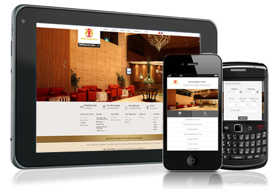 Tích hợp website khách sạn trên những thiết bị di động