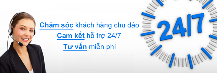 cam kết hỗ trợ khách hàng 24/7