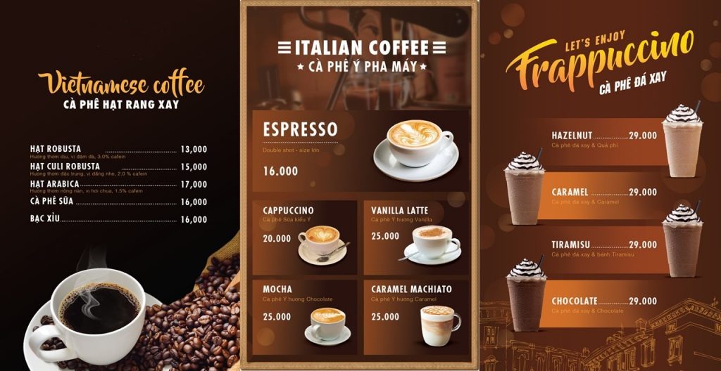 Lên menu đồ uống chất lượng.
