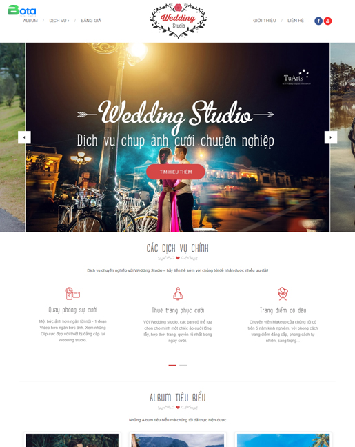 Tại sao bạn nên thiết kế website studio ảnh cưới ngay cùng Bota Web
