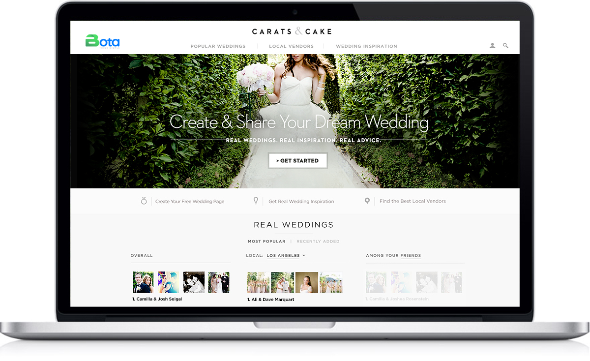 Thiết kế website dịch vụ tiệc cưới chuyên nghiệp tại Bota Web