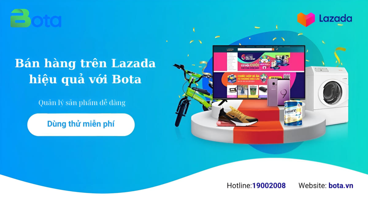 Kết nối kênh bán hàng Lazada – Bota