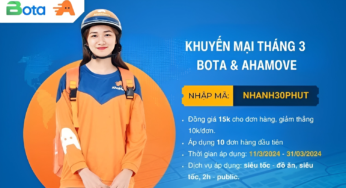 Bota kết nối AhaMove: Đồng giá 15K/đơn hàng nội thành giao trong ngày